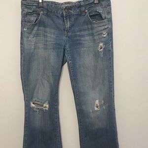 Destroyed Flare Boyfriend Jeans